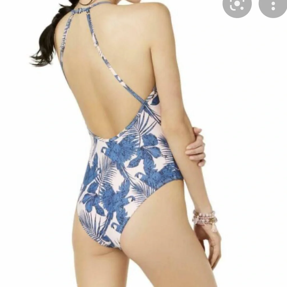 NEW Minkpink hibiscus island one piece M swimsuit womens - Picture 2 of 7